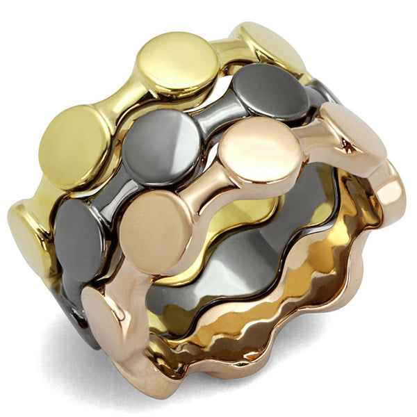Silver Jewelry Rings Tiffany Rings LO3926 Tricolor Brass Ring Alamode Fashion Jewelry Outlet