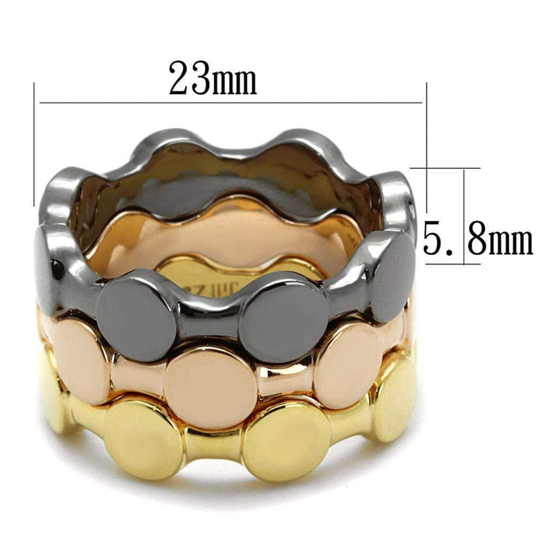 Silver Jewelry Rings Tiffany Rings LO3926 Tricolor Brass Ring Alamode Fashion Jewelry Outlet
