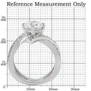 Unique Engagement Rings TK169 Stainless Steel Ring with AAA Grade CZ