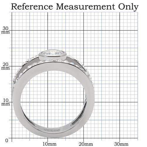 Unique Engagement Rings TK171 Stainless Steel Ring with AAA Grade CZ