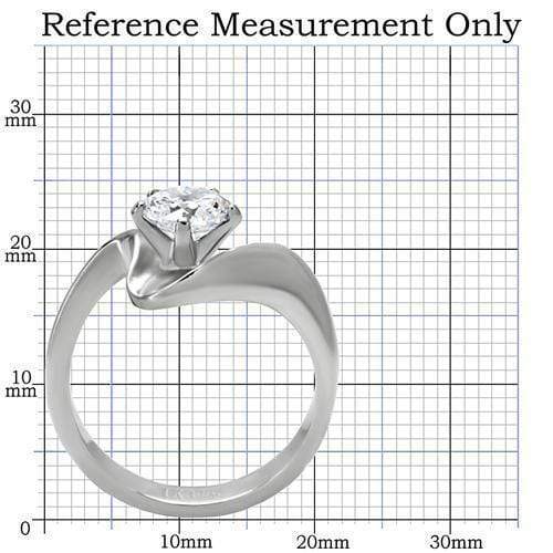 Unique Engagement Rings TK172 Stainless Steel Ring with AAA Grade CZ