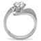 Unique Engagement Rings TK172 Stainless Steel Ring with AAA Grade CZ