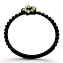 Unique Engagement Rings TK1739 - Stainless Steel Ring with Crystal in Peridot