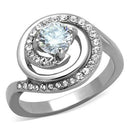 Unique Engagement Rings TK1746 Stainless Steel Ring with AAA Grade CZ