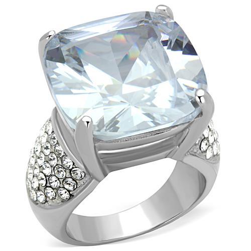 Unique Engagement Rings TK1748 Stainless Steel Ring with AAA Grade CZ