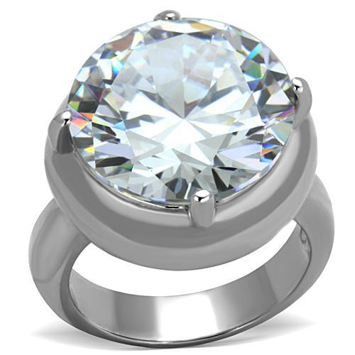 Unique Engagement Rings TK1749 Stainless Steel Ring with AAA Grade CZ