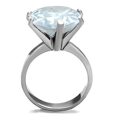 Unique Engagement Rings TK1750 Stainless Steel Ring with AAA Grade CZ