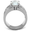 Silver Jewelry Rings Unique Engagement Rings TK1752 Stainless Steel Ring with AAA Grade CZ Alamode Fashion Jewelry Outlet