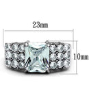 Unique Engagement Rings TK1753 Stainless Steel Ring with AAA Grade CZ