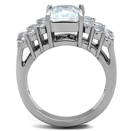 Unique Engagement Rings TK1753 Stainless Steel Ring with AAA Grade CZ