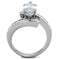 Silver Jewelry Rings Unique Engagement Rings TK1754 Stainless Steel Ring with AAA Grade CZ Alamode Fashion Jewelry Outlet