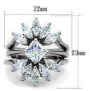 Unique Engagement Rings TK1756 Stainless Steel Ring with AAA Grade CZ