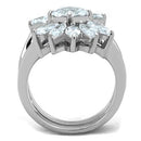 Unique Engagement Rings TK1756 Stainless Steel Ring with AAA Grade CZ