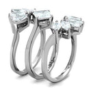 Unique Engagement Rings TK1756 Stainless Steel Ring with AAA Grade CZ