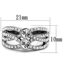 Unique Engagement Rings TK1758 Stainless Steel Ring with Top Grade Crystal