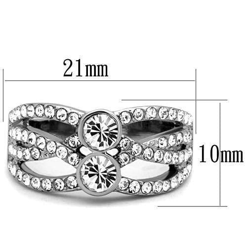 Unique Engagement Rings TK1758 Stainless Steel Ring with Top Grade Crystal