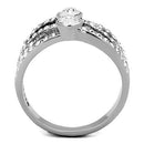 Unique Engagement Rings TK1758 Stainless Steel Ring with Top Grade Crystal