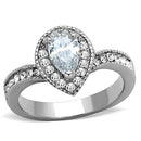 Unique Engagement Rings TK1759 Stainless Steel Ring with AAA Grade CZ