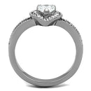 Unique Engagement Rings TK1759 Stainless Steel Ring with AAA Grade CZ