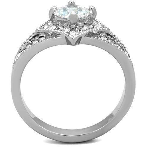 Unique Engagement Rings TK1760 Stainless Steel Ring with AAA Grade CZ