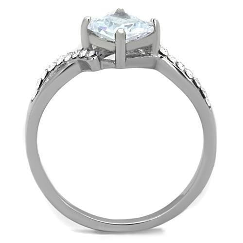 Unique Engagement Rings TK1761 Stainless Steel Ring with AAA Grade CZ