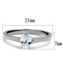 Unique Engagement Rings TK1762 Stainless Steel Ring with AAA Grade CZ