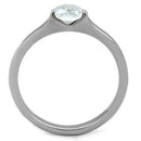 Unique Engagement Rings TK1762 Stainless Steel Ring with AAA Grade CZ