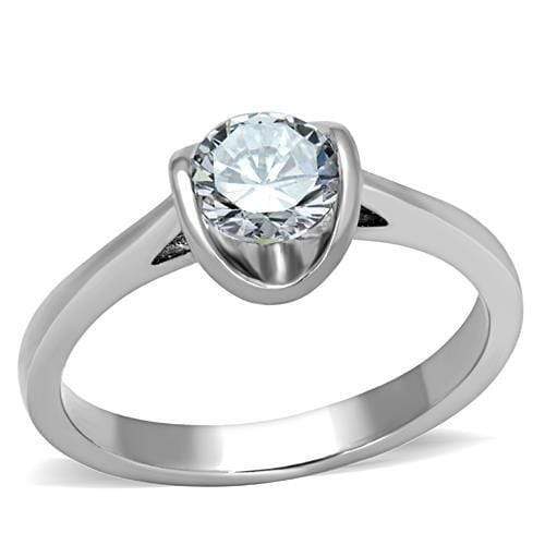 Unique Engagement Rings TK1763 Stainless Steel Ring with AAA Grade CZ