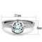 Unique Engagement Rings TK1763 Stainless Steel Ring with AAA Grade CZ