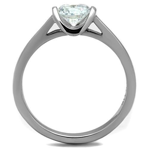 Unique Engagement Rings TK1763 Stainless Steel Ring with AAA Grade CZ