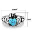 Unique Engagement Rings TK1770 Stainless Steel Ring with Synthetic