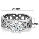 Unique Engagement Rings TK1772 Stainless Steel Ring with AAA Grade CZ