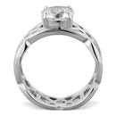 Silver Jewelry Rings Unique Engagement Rings TK1772 Stainless Steel Ring with AAA Grade CZ Alamode Fashion Jewelry Outlet