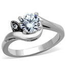 Unique Engagement Rings TK1776 Stainless Steel Ring with AAA Grade CZ