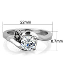 Unique Engagement Rings TK1776 Stainless Steel Ring with AAA Grade CZ