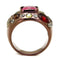 Unique Engagement Rings TK1790LC Coffee light Stainless Steel Ring in Ruby