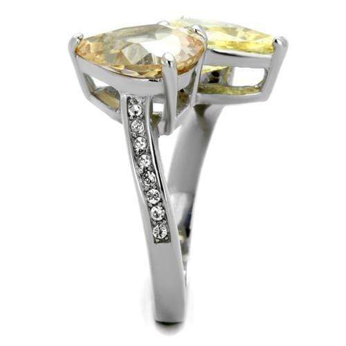 Unique Engagement Rings TK1820 Stainless Steel Ring with AAA Grade CZ