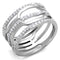 Unique Mens Rings 3W1070 Rhodium Brass Ring with AAA Grade CZ