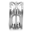Unique Mens Rings 3W1070 Rhodium Brass Ring with AAA Grade CZ