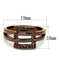 Unique Mens Rings 3W1156 Coffee light Brass Ring with AAA Grade CZ