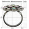 Unique Rings 0W297 Ruthenium Brass Ring with AAA Grade CZ