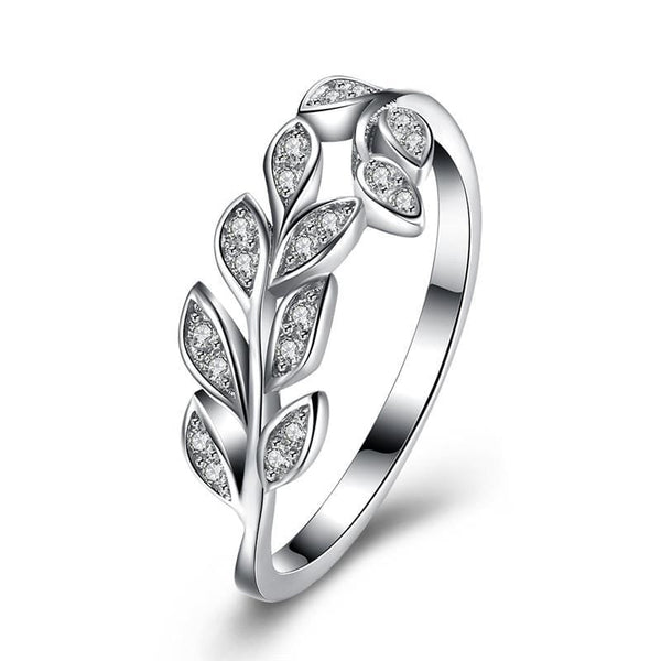 Silver Jewelry Rings Vine Shape Simple Design Sterling Silver Ring For Lady TIY