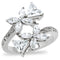 Silver Jewelry Rings Vintage Engagement Rings TK196 Stainless Steel Ring with AAA Grade CZ Alamode Fashion Jewelry Outlet