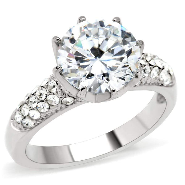 Vintage Engagement Rings TK197 Stainless Steel Ring with AAA Grade CZ