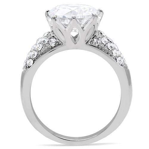 Vintage Engagement Rings TK197 Stainless Steel Ring with AAA Grade CZ
