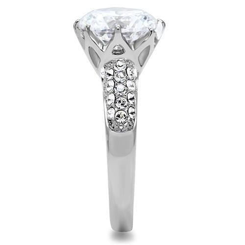 Vintage Engagement Rings TK197 Stainless Steel Ring with AAA Grade CZ