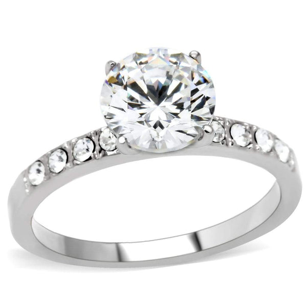 Vintage Engagement Rings TK198 Stainless Steel Ring with AAA Grade CZ
