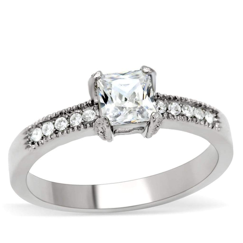Vintage Engagement Rings TK199 Stainless Steel Ring with AAA Grade CZ