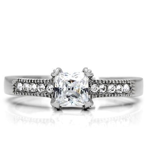 Vintage Engagement Rings TK199 Stainless Steel Ring with AAA Grade CZ