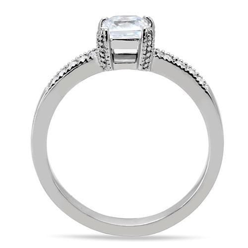 Vintage Engagement Rings TK199 Stainless Steel Ring with AAA Grade CZ